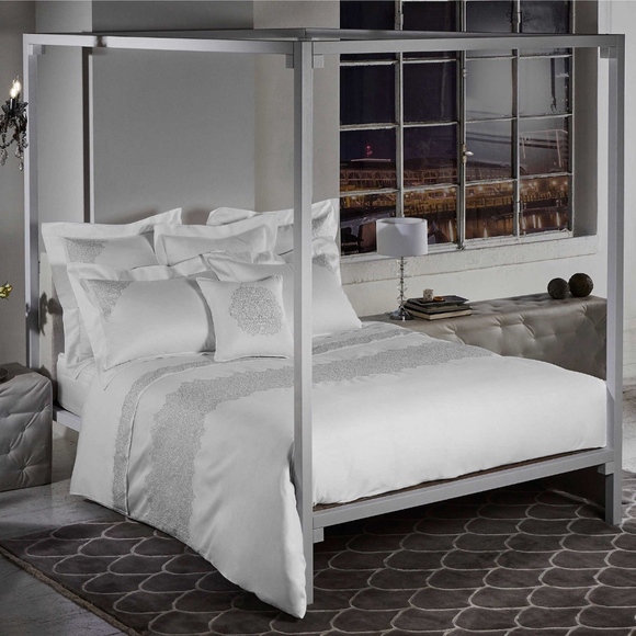 SOLD!! Frette Noto Ricamo Euro Shams 2 - Picture 5 of 6